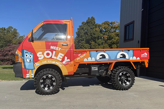 soley mini truck full wrap